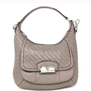 Coach Leather Kristen Woven Purse